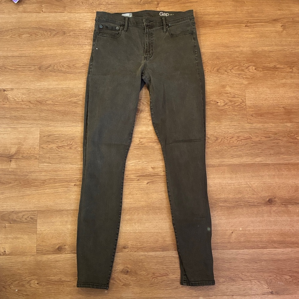 GAP Dark Olive Skinny Jeans